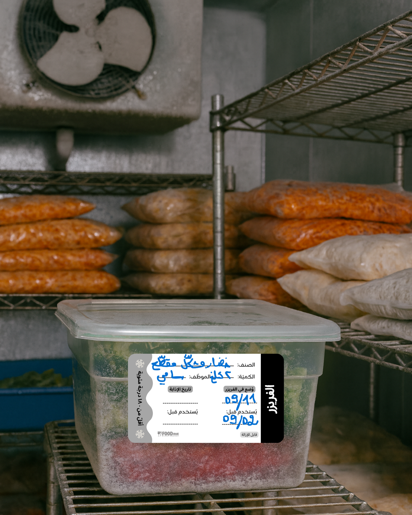 Freezer Food Label