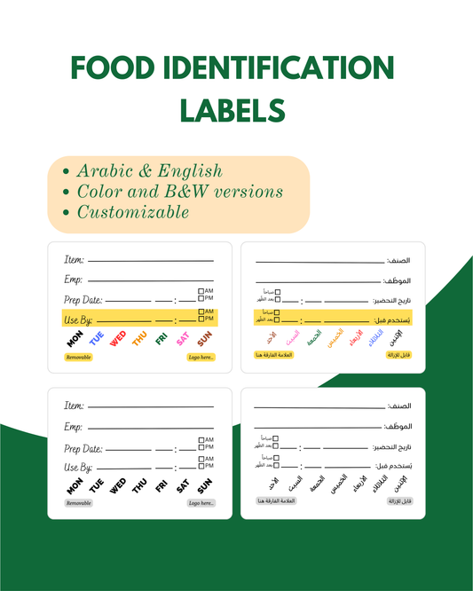 Food Identification Label