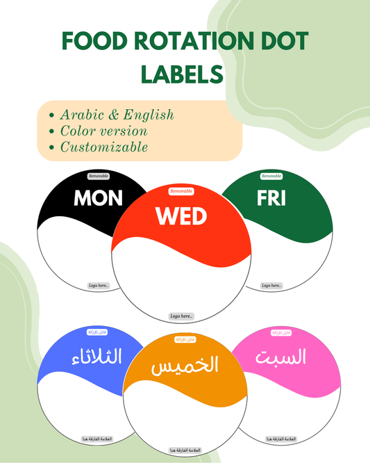Food Rotation Dot Labels