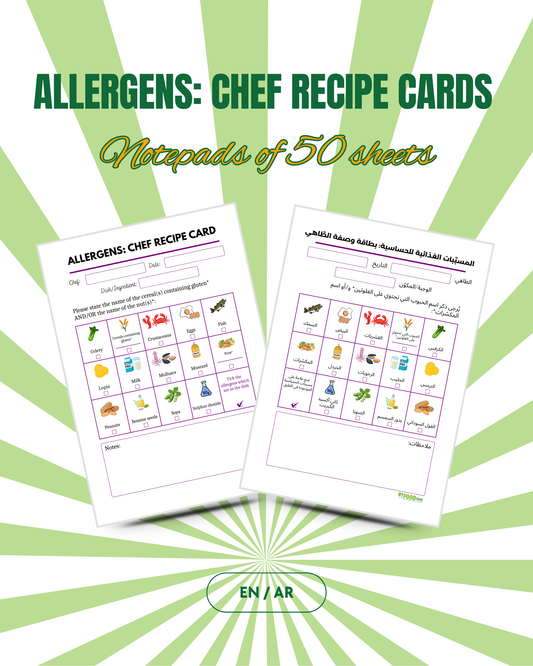 Allergens: Chef Recipe Notepads