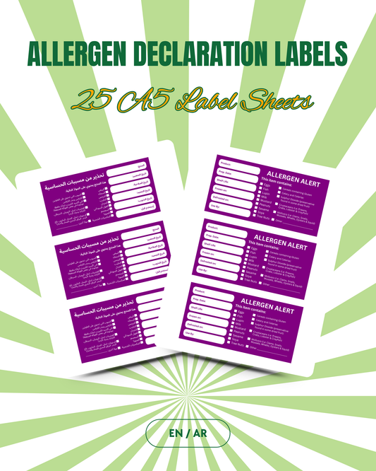 Allergen Declaration Label Pack