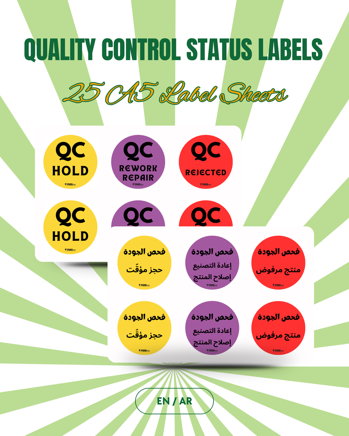 Quality Control Status Label Pack