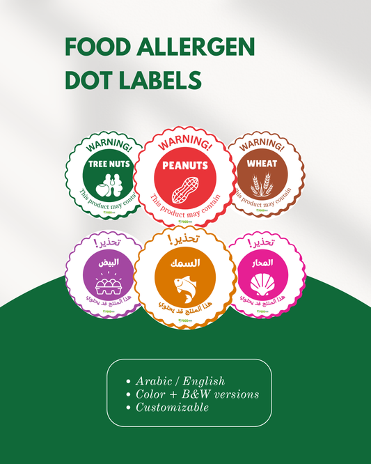 Food Allergen Dot Labels