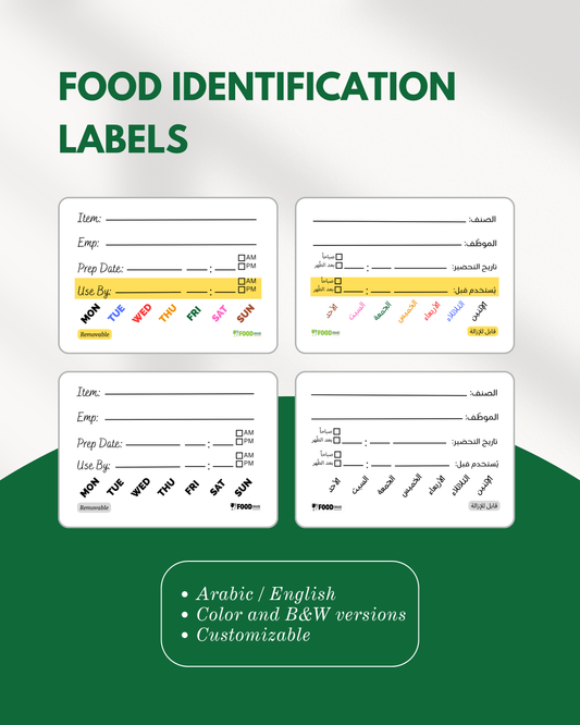 Food Identification Labelling Pack