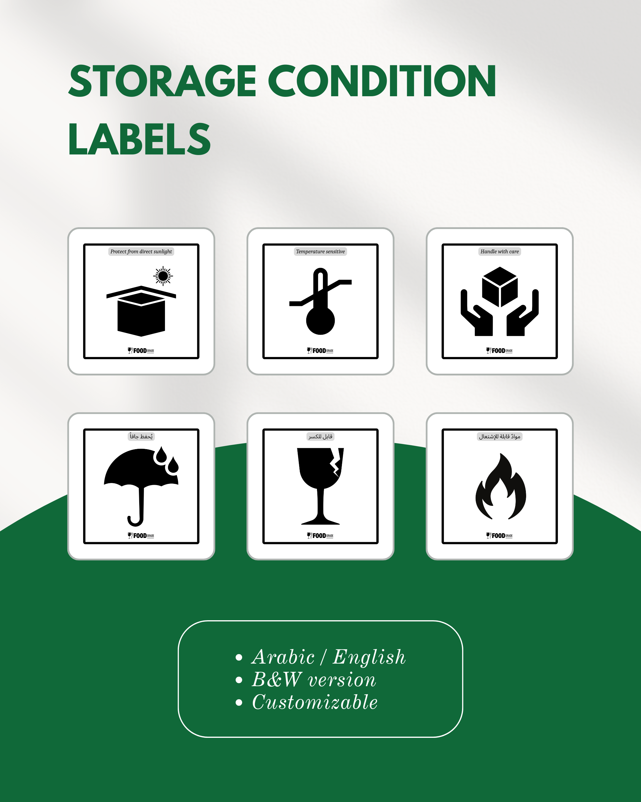 Storage Condition Labels – Food Grade