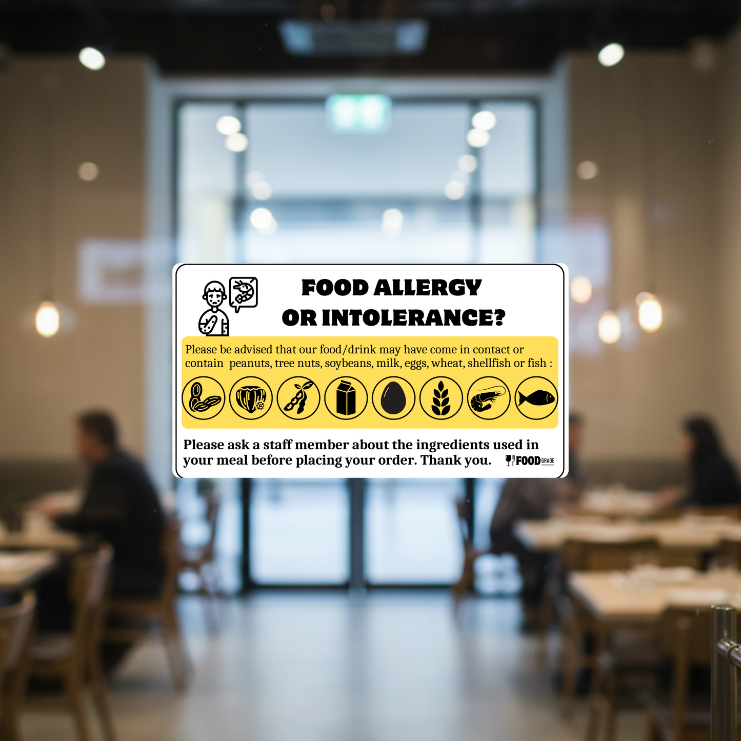 Food Allergy Notice Label Pack